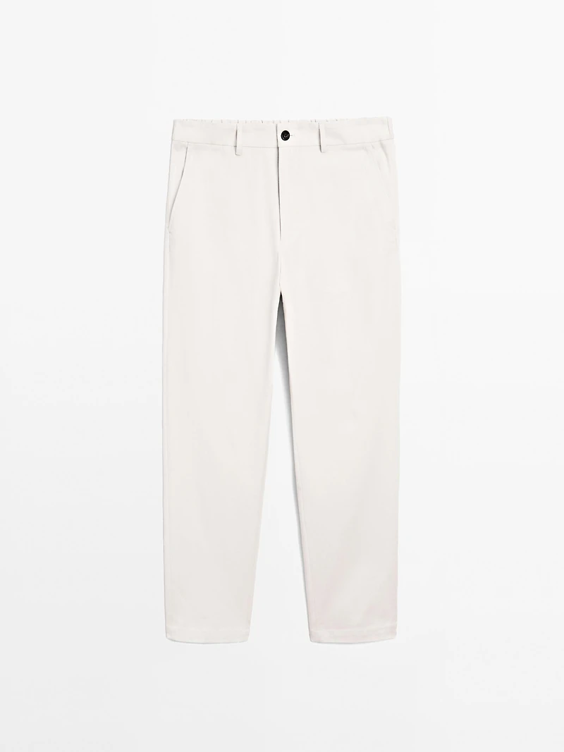 Cotton blend semi joggers