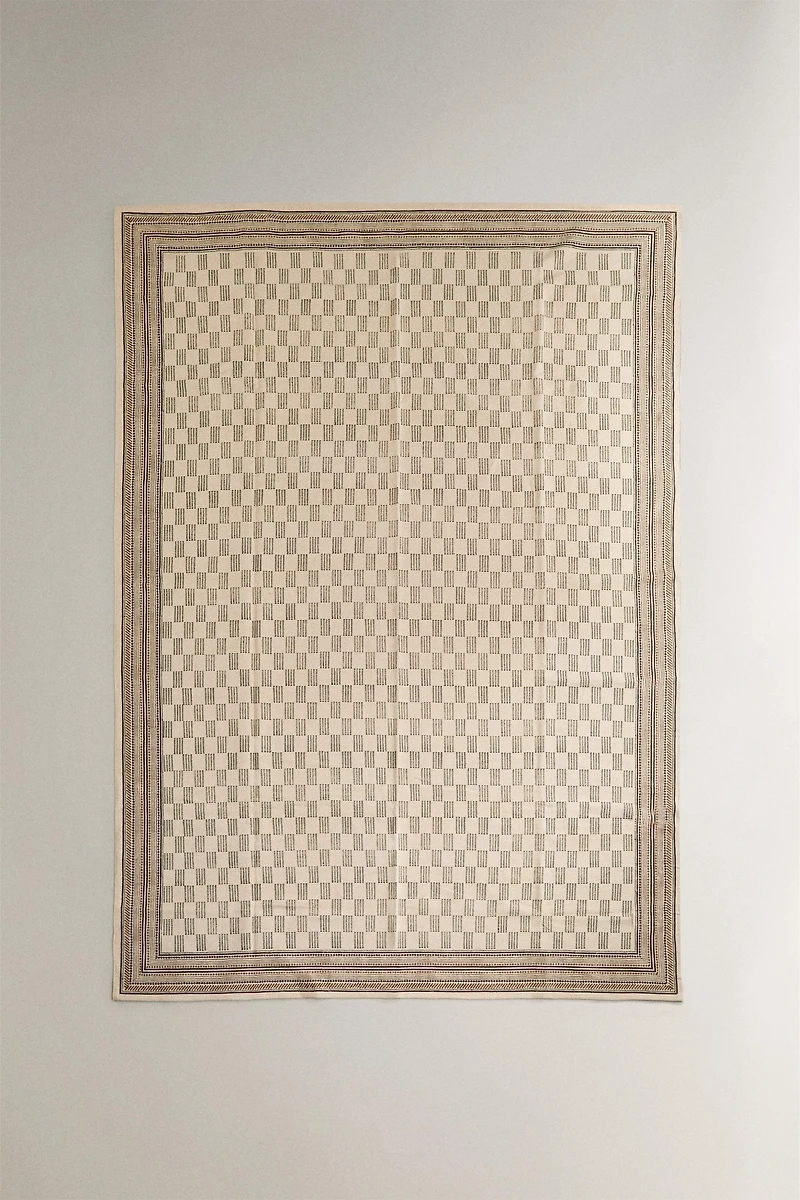 TAPIS COTON BLOCK PRINT