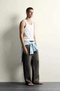 RIB TANK TOP WITH MATCHING TRIM