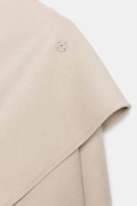 OVERSIZED WOOL BLEND SCARF COAT ZW COLLECTION