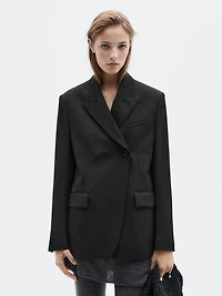 100% wool blazer with notch lapel - LIMITED