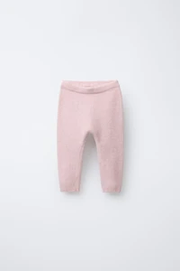 KNIT LEGGINGS WITH POCKET AND RUFFLES