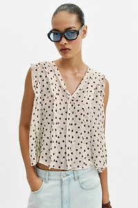 POLKA DOT PRINT BLOUSE