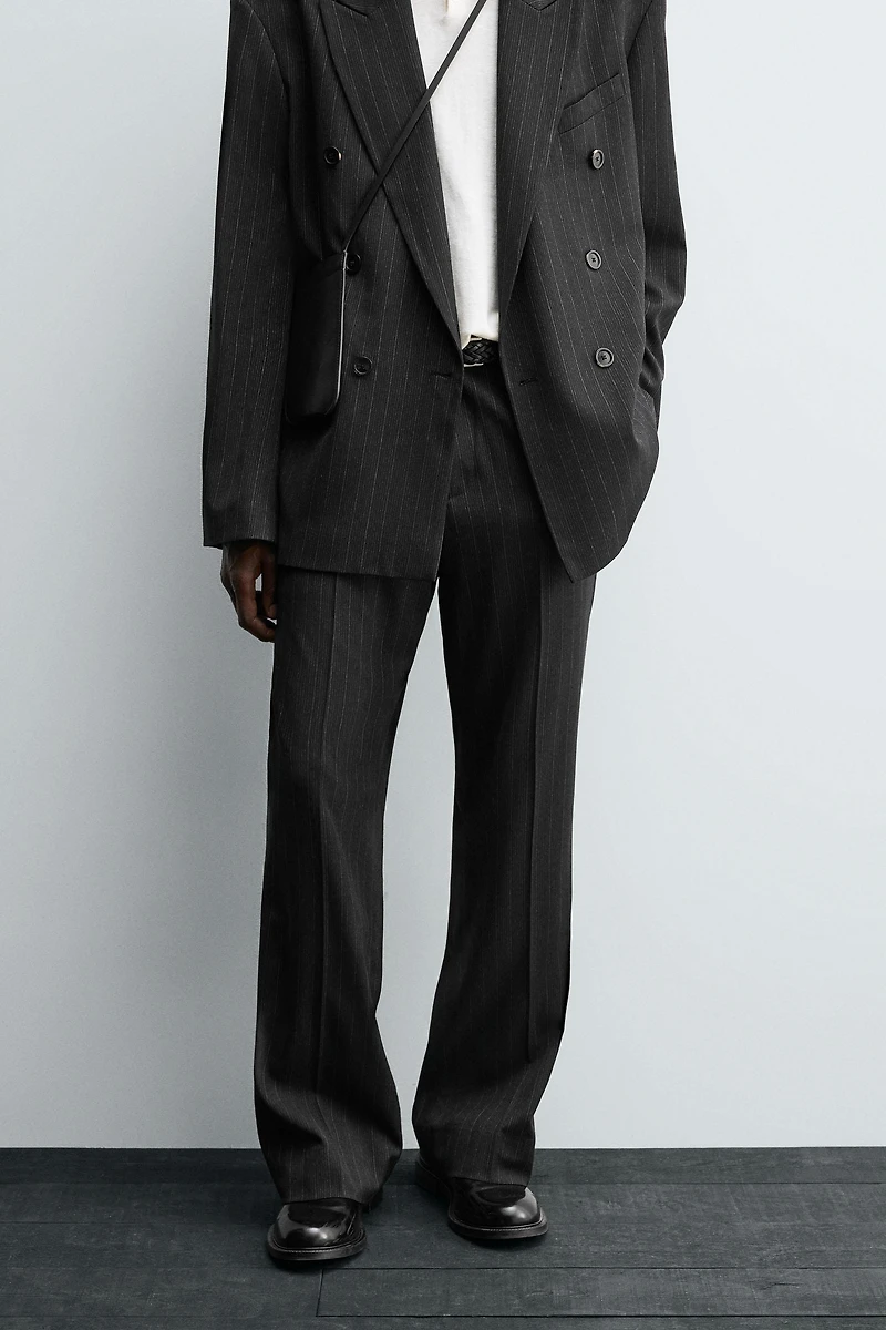 STRIPED SUIT PANTS