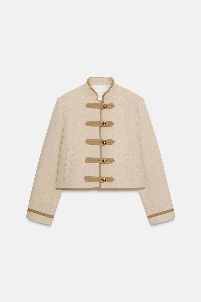 FROG FASTENER SHOULDER PAD JACKET