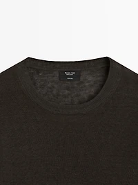 100% linen oversize knit sweater