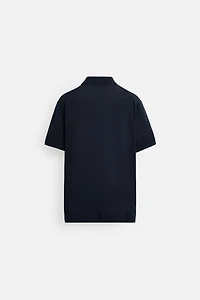 COTTON - SILK BLEND KNIT POLO