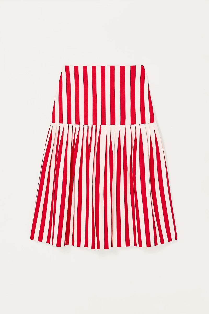LIMITED EDITION STRIPED MIDI SKIRT