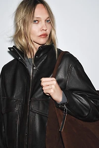 ZW COLLECTION LIMITED EDITION LEATHER BOMBER JACKET