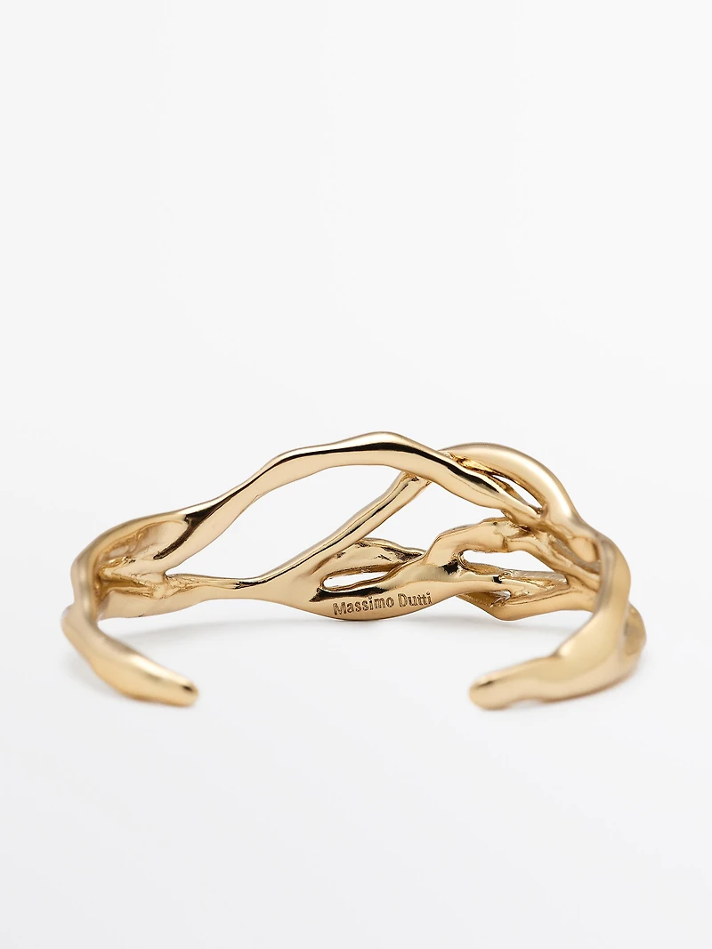Abstract metal bracelet