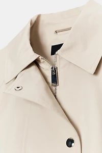 CROPPED DOUBLE BREASTED TRENCH