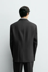 100% WOOL DOUBLE BREASTED SUIT BLAZER