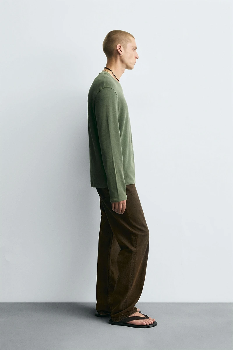 WASHED COTTON SWEATER