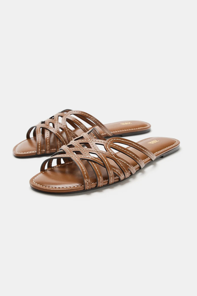MULTI-STRAP FLAT SANDALS