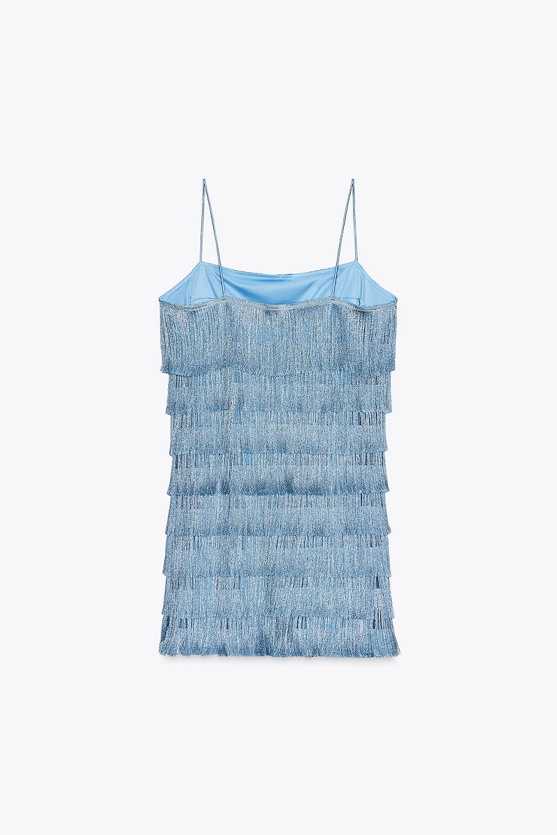 FRINGED MINI DRESS
