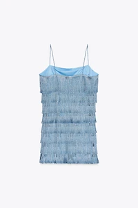 FRINGED MINI DRESS