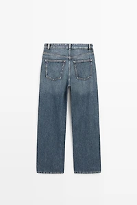 Mid-waist barrel fit jeans