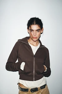 ZIPPERED PLUSH JACKET