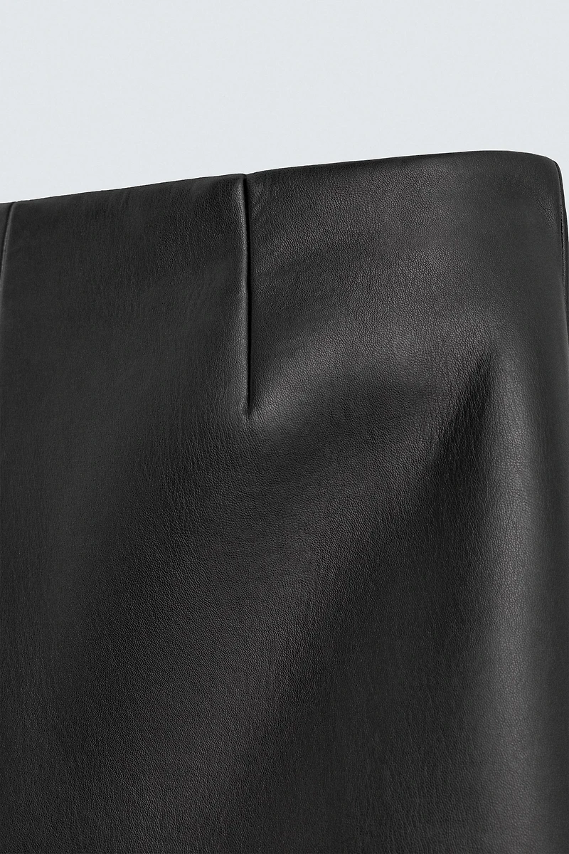 LEATHER EFFECT LONG BERMUDA SHORTS HARRY LAMBERT FOR ZARA X DISNEY