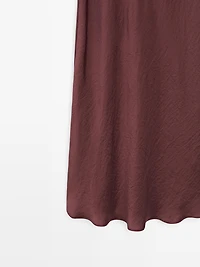 Long satin dress with back detail