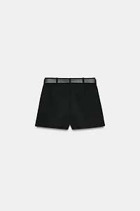 BELTED SPLIT SKIRT