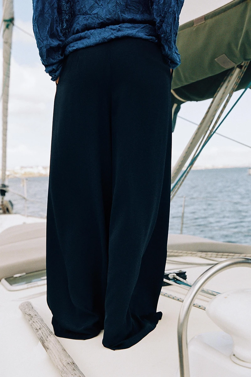 GOLD BUTTON PALAZZO PANTS