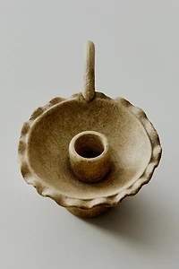 WAVY CERAMIC CANDLEHOLDER