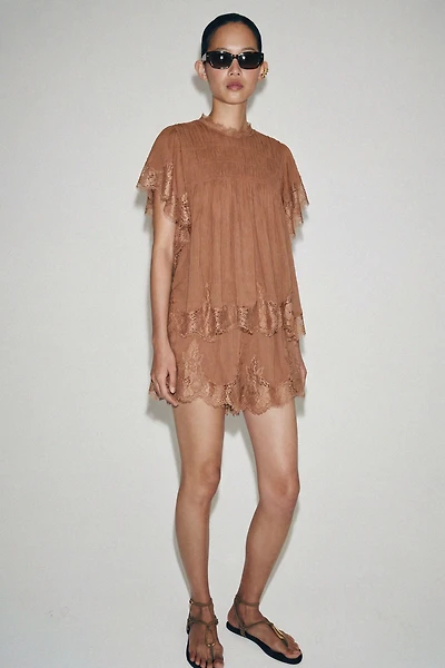 TOP DENTELLE VOLANTS ZW COLLECTION