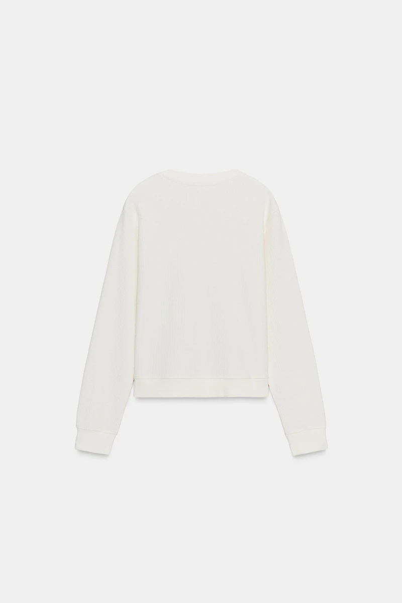 WAFFLE KNIT LABEL T-SHIRT