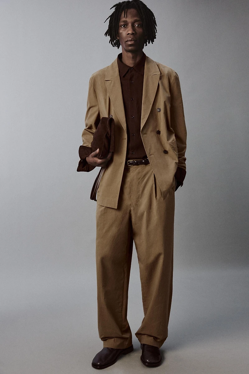 TECHNICAL WIDE FIT SUIT PANTS