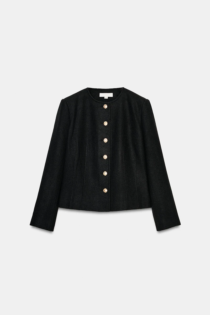 TAILORED ROUND NECK BLAZER