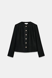 TAILORED ROUND NECK BLAZER