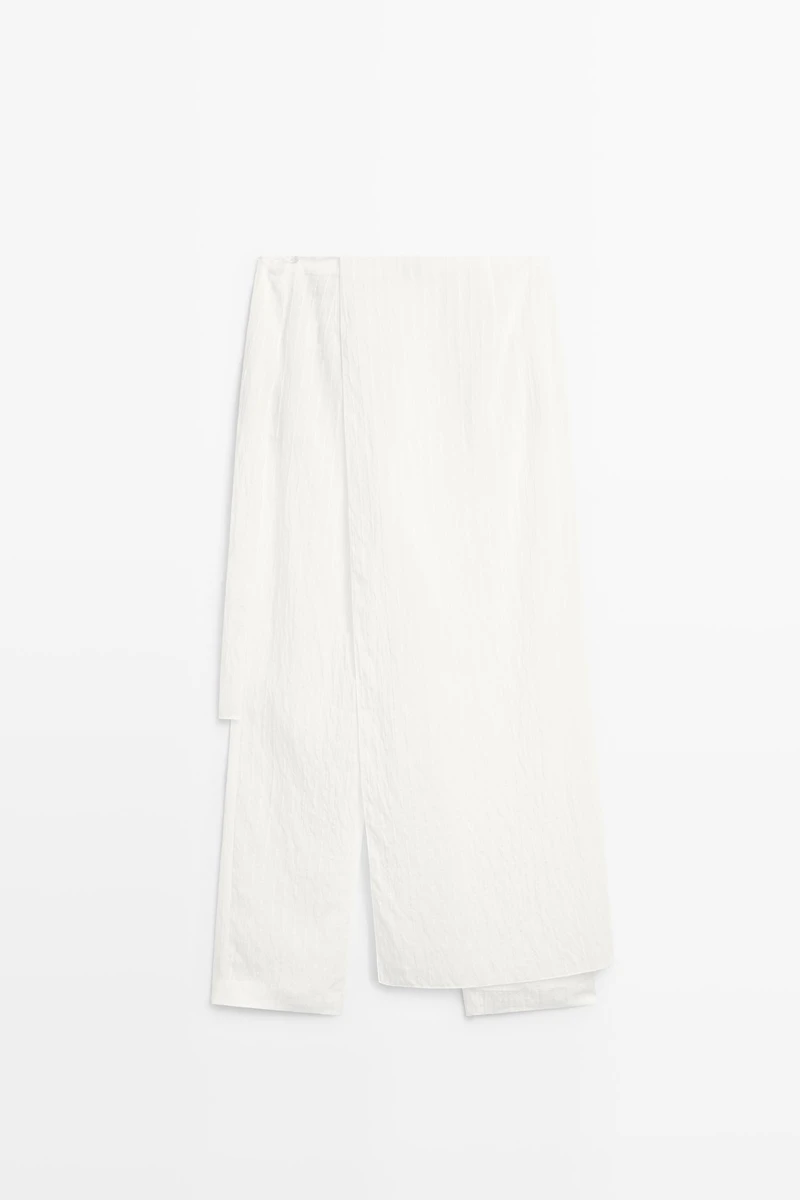 Asymmetric striped skort - STUDIO