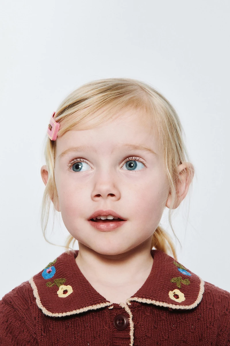EMBROIDERED FLORAL KNIT POLO SISSEL EDELBO X ZARA KIDS