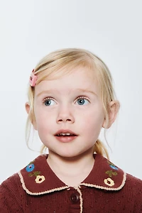 EMBROIDERED FLORAL KNIT POLO SISSEL EDELBO X ZARA KIDS