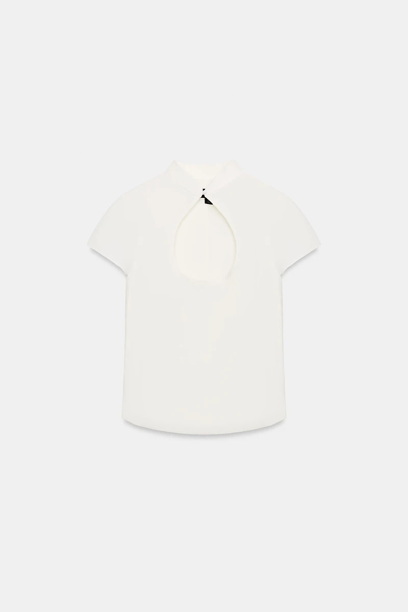 TOP COL MAO AVEC OUVERTURE