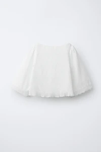 PLEATED LACE TOP