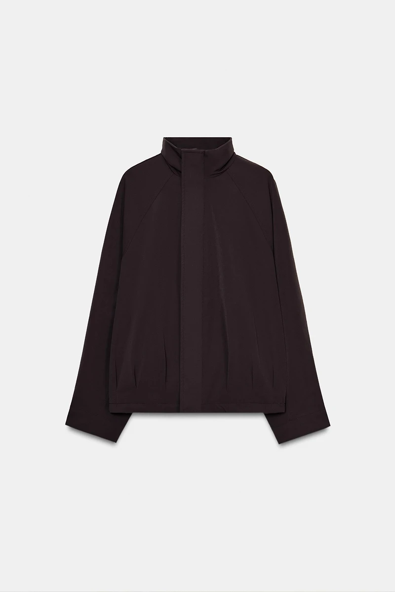 BLOUSON BOMBER OVERSIZE À FERMETURE ÉCLAIR