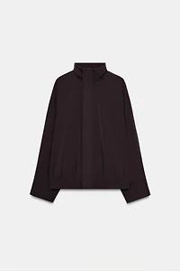 BLOUSON BOMBER OVERSIZE À FERMETURE ÉCLAIR