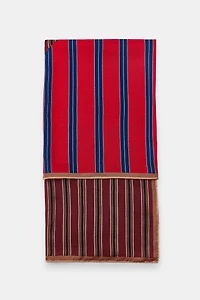 REVERSIBLE 100% VISCOSE STRIPED SCARF
