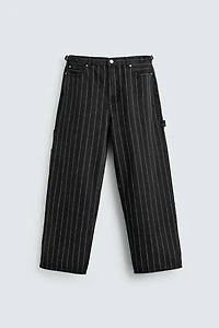 STRIPED BALLOON FIT PANTS