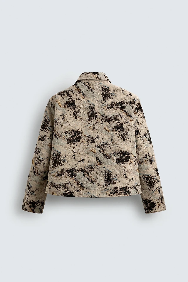 Zara TEXTURED JACQUARD JACKET Place Rosemère