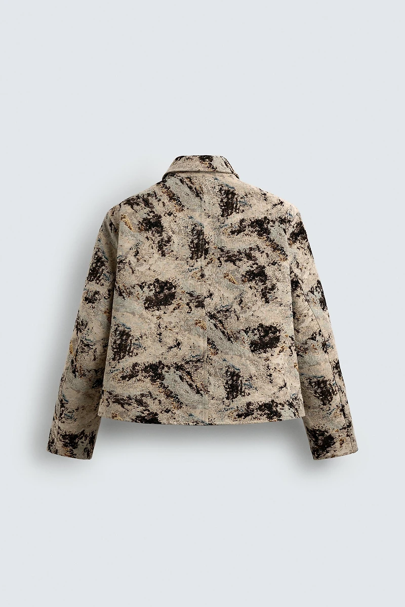TEXTURED JACQUARD JACKET