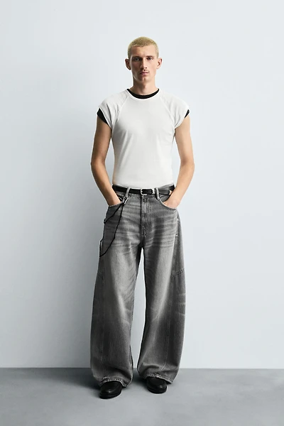 TWISTED SEAM BALLOON FIT JEANS