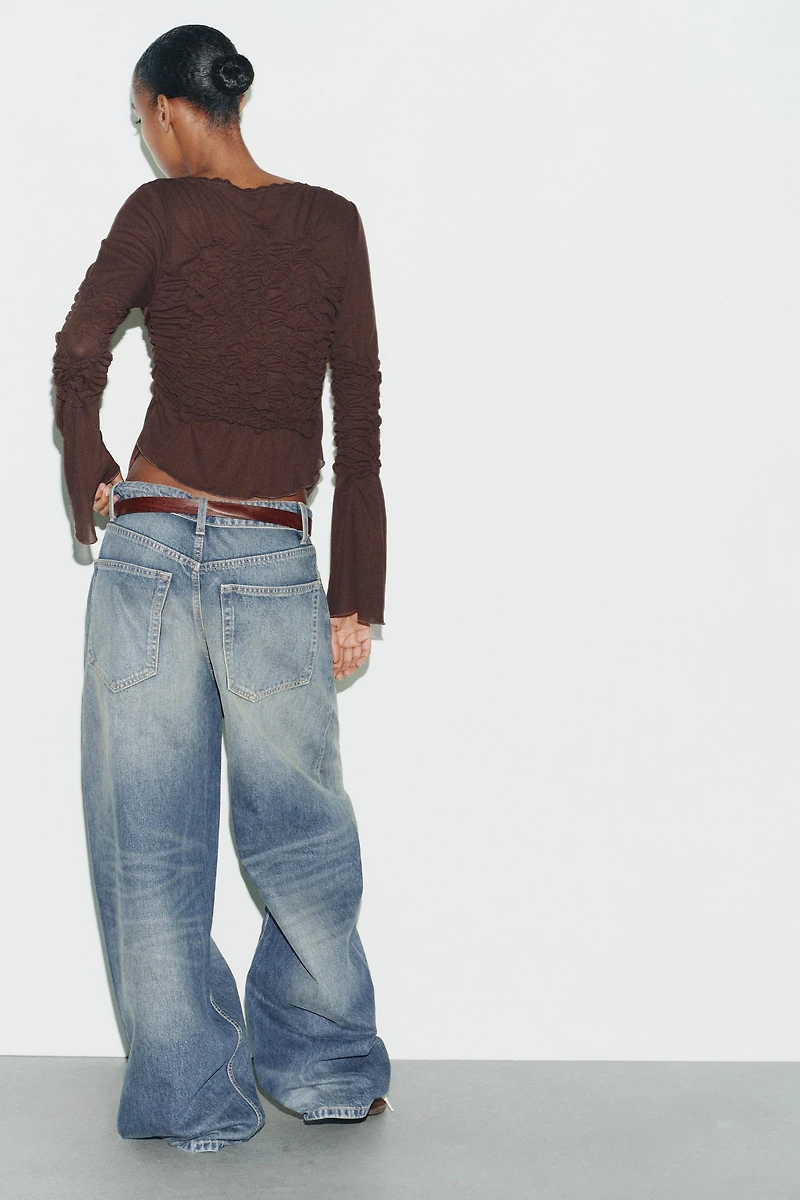 RUCHED TIE TOP