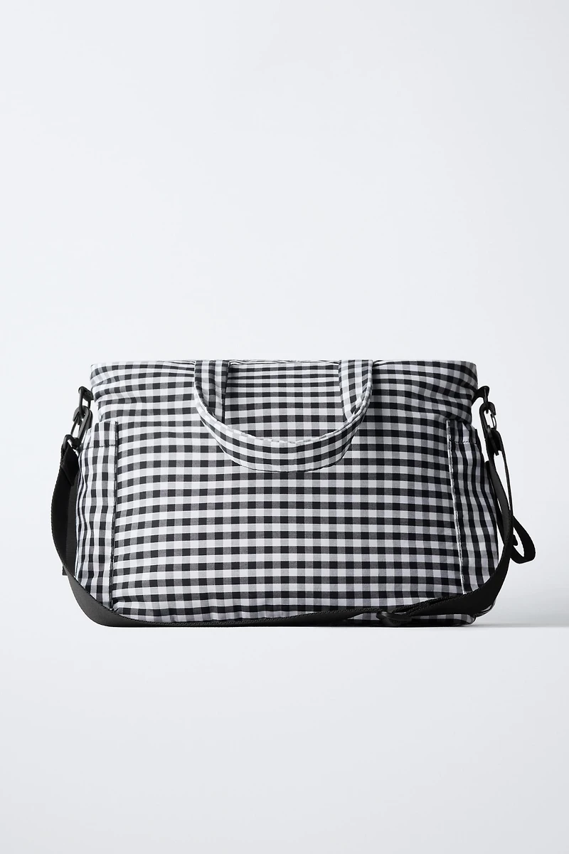 PLAID MATERNITY BAG