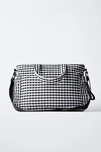 PLAID MATERNITY BAG