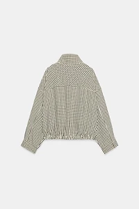 PLAID BOMBER JACKET