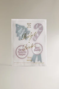 THERMO-ADHESIVE CHRISTMAS PATCHES (PACK OF 4)