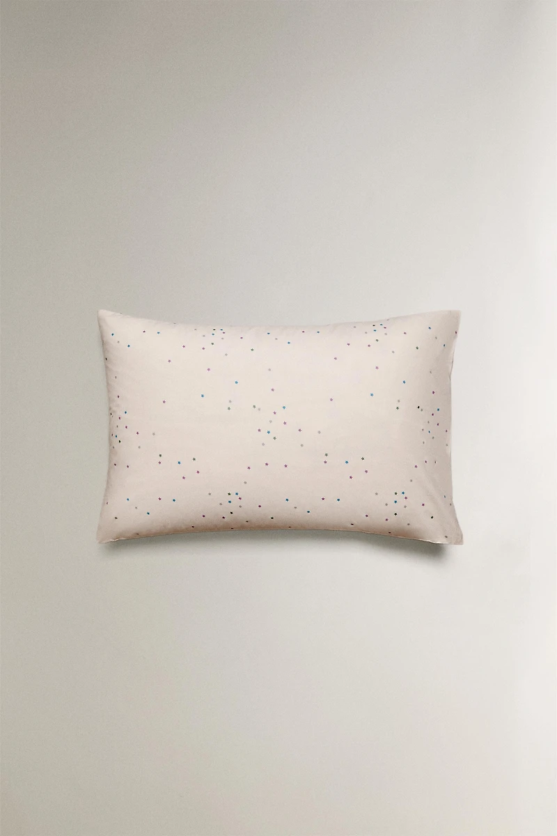 KIDS' COTTON STAR PILLOWCASE